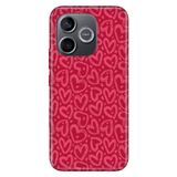 Cekuonline Honor 600 Lite ile Uyumlu Kılıf, Pembeli Kalpcikler Temalı Desenli, Darbe Emici Silikon