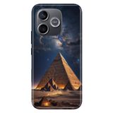 Cekuonline Honor 600 Lite ile Uyumlu Kılıf, Piramitler Temalı Desenli, Darbe Emici Silikon