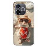 Cekuonline Honor 600 Lite ile Uyumlu Kılıf, Plaj Keyfi Temalı Desenli, Darbe Emici Silikon