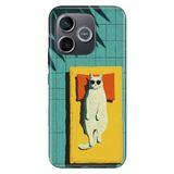 Cekuonline Honor 600 Lite ile Uyumlu Kılıf, Sleep Cat Temalı Desenli, Darbe Emici Silikon, Çok Renkli