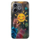 Cekuonline Honor 600 Lite ile Uyumlu Kılıf, Sunshine Temalı Desenli, Darbe Emici Silikon