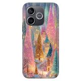 Cekuonline Honor 600 Lite ile Uyumlu Kılıf, Yaldızlı Gece Temalı Desenli, Darbe Emici Silikon