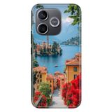 Cekuonline Honor 600 Lite ile Uyumlu Lake Como Temalı Desenli Darbe Emici Silikon Kılıf, Çok Renkli
