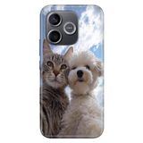 Cekuonline Honor 600 Lite ile Uyumlu Pet Friends Temalı Desenli Darbe Emici Silikon Kılıf