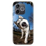 Cekuonline Honor 600 Lite ile Uyumlu Şaşkın Husky Temalı Desenli Darbe Emici Silikon Kılıf