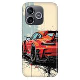 Cekuonline Honor 600 Lite ile Uyumlu Silikon Kılıf, Car 911 Car Temalı Desenli, Darbe Emici