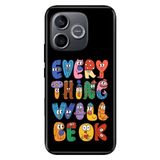 Cekuonline Honor 600 Lite ile Uyumlu Silikon Kılıf, Will be Ok Temalı Desenli, Darbe Emici, Çok Renkli