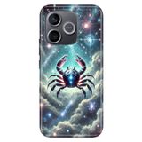 Cekuonline Honor 600 Lite ile Uyumlu Yengeç Burcu Temalı Darbe Emici Silikon Kılıf, Çok Renkli