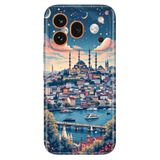 Cekuonline Honor 600 Pro 5G ile Uyumlu İstanbul Çizim Temalı Desenli Darbe Emici Silikon Kılıf