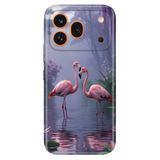 Cekuonline Honor 600 Pro 5G ile Uyumlu Kılıf, Flamingo Aşk Temalı Desenli, Darbe Emici Silikon