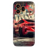 Cekuonline Honor 600 Pro 5G ile Uyumlu Kılıf, Grafiti ve Car Temalı Desenli, Darbe Emici Silikon