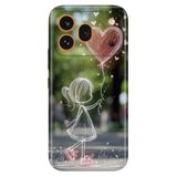 Cekuonline Honor 600 Pro 5G ile Uyumlu Kılıf, Minik Kız Temalı Desenli, Darbe Emici Silikon