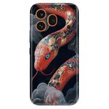 Cekuonline Honor 600 Pro 5G ile Uyumlu Kılıf, Snake 0999 Temalı Desenli, Darbe Emici Silikon