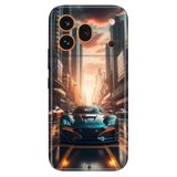 Cekuonline Honor 600 Pro 5G ile Uyumlu Silikon Kılıf, Modern Car Temalı Desenli, Darbe Emici