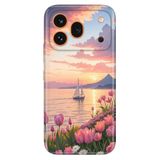 Cekuonline Honor 600 Pro 5G ile Uyumlu Yelkenli Temalı Desenli Darbe Emici Silikon Kılıf, Çok Renkli
