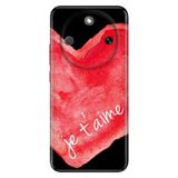 Cekuonline Honor Magic 8 Lite ile Uyumlu Je Taime Temalı Desenli Darbe Emici Silikon Kılıf