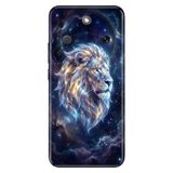 Cekuonline Honor Magic 8 Lite ile Uyumlu Kılıf, Aslan Burcu Temalı Desenli, Darbe Emici Silikon