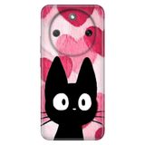 Cekuonline Honor Magic 8 Lite ile Uyumlu Kılıf, Cat-Love Temalı Desenli, Darbe Emici Silikon