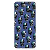 Cekuonline Honor Magic 8 Lite ile Uyumlu Kılıf, Cracked Skull Temalı Desenli, Darbe Emici Silikon