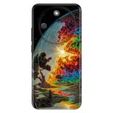 Cekuonline Honor Magic 8 Lite ile Uyumlu Kılıf, Dünyamız Temalı Desenli, Darbe Emici Silikon
