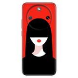 Cekuonline Honor Magic 8 Lite ile Uyumlu Kılıf, Ekol Kız Temalı Desenli, Darbe Emici Silikon