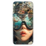 Cekuonline Honor Magic 8 Lite ile Uyumlu Kılıf, Farklı Bakış Temalı Desenli, Darbe Emici Silikon
