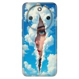 Cekuonline Honor Magic 8 Lite ile Uyumlu Kılıf, Girl On Cloud Temalı Desenli, Darbe Emici Silikon