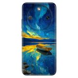 Cekuonline Honor Magic 8 Lite ile Uyumlu Kılıf, Gölde Bir Akşam Temalı Desenli, Darbe Emici Silikon