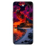 Cekuonline Honor Magic 8 Lite ile Uyumlu Kılıf, Gün Batımı Jamaika Temalı Desenli, Darbe Emici Silikon