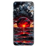 Cekuonline Honor Magic 8 Lite ile Uyumlu Kılıf, Güneş Patlaması Temalı Desenli, Darbe Emici Silikon