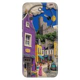 Cekuonline Honor Magic 8 Lite ile Uyumlu Kılıf, Hayalimdeki Kasaba Temalı Desenli, Darbe Emici Silikon