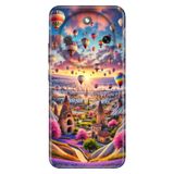 Cekuonline Honor Magic 8 Lite ile Uyumlu Kılıf, Kapadokya Ai Temalı Desenli, Darbe Emici Silikon