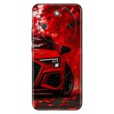Cekuonline Honor Magic 8 Lite ile Uyumlu Kılıf, Kırmızı Araba Temalı Desenli, Darbe Emici Silikon