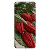 Cekuonline Honor Magic 8 Lite ile Uyumlu Kılıf, Lale Temalı Desenli, Darbe Emici Silikon