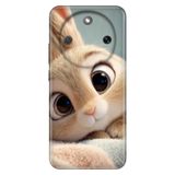Cekuonline Honor Magic 8 Lite ile Uyumlu Kılıf, Minnoş Tavşan Temalı Desenli, Darbe Emici Silikon