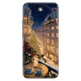 Cekuonline Honor Magic 8 Lite ile Uyumlu Kılıf, Noel Temalı Desenli, Darbe Emici Silikon