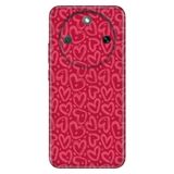 Cekuonline Honor Magic 8 Lite ile Uyumlu Kılıf, Pembeli Kalpcikler Temalı Desenli, Darbe Emici Silikon