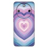Cekuonline Honor Magic 8 Lite ile Uyumlu Kılıf, Purple Love Temalı Desenli, Darbe Emici Silikon
