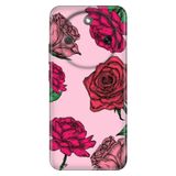 Cekuonline Honor Magic 8 Lite ile Uyumlu Kılıf, Red Rose Temalı Desenli, Darbe Emici Silikon