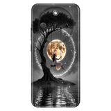 Cekuonline Honor Magic 8 Lite ile Uyumlu Kılıf, Romantik Dolunay Temalı Desenli, Darbe Emici Silikon