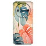 Cekuonline Honor Magic 8 Lite ile Uyumlu Kılıf, Sulu Boya Botanik Temalı Desenli, Darbe Emici Silikon