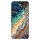 Cekuonline Honor Magic 8 Lite ile Uyumlu Kılıf, Tropical Ada Temalı Desenli, Darbe Emici Silikon