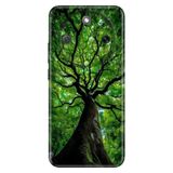 Cekuonline Honor Magic 8 Lite ile Uyumlu Kılıf, Yıllanmış Ağaç Temalı Desenli, Darbe Emici Silikon