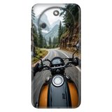 Cekuonline Honor Magic 8 Lite ile Uyumlu Motorsiklet ile Seyahat Temalı Desenli Darbe Emici Silikon Kılıf, Çok Renkli