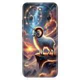 Cekuonline Honor Magic 8 Lite ile Uyumlu Oğlak Burcu Temalı Desenli Darbe Emici Silikon Kılıf