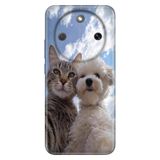 Cekuonline Honor Magic 8 Lite ile Uyumlu Silikon Kılıf, Pet Friends Temalı Desenli, Darbe Emici