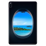Cekuonline Huawei MatePad Pro 10.8" ile Uyumlu Kılıf, Desenli Silikon, Uçaktan Bakış, Çok Renkli avonm-v-cvr459338