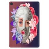 Cekuonline Huawei Matepad T10 9.7" ile Uyumlu Tablet Kılıfı, Desenli Silikon, Kreatif Yüz avonm-v-cvr459652