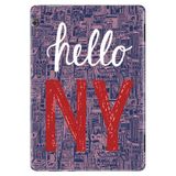Cekuonline Huawei Mediapad T3 9.6" ile Uyumlu Tablet Kılıfı, Desenli Silikon, Hello NY avonm-v-cvr460018