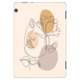 Cekuonline Huawei Mediapad T3 9.6" ile Uyumlu Tablet Kılıfı, Desenli Silikon, Kadınlar Çiçektir, Çok Renkli avonm-v-cvr460034
